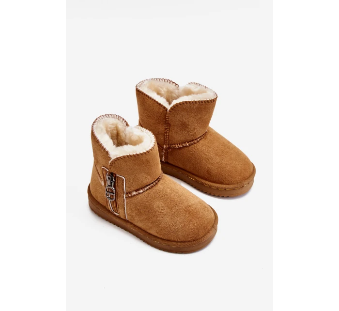 Dětské nazouvací zateplené sněhule Camel model 21605387 - Boto Dětské nazouvací zateplené sněhule Camel model 21605387 - Boto