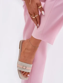 Ploché Dámské Pantofle S Páskem A Béžové model 21689551 - Boto