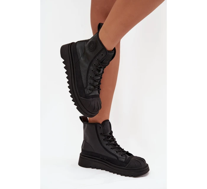 Vysoké Dámské Tenisky Zateplené Big Star OO274A355 Černé Vysoké Dámské Tenisky Zateplené Big Star OO274A355 Černé