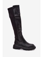 dámské kozačky z eko kůže černé model 21710947 - Boto