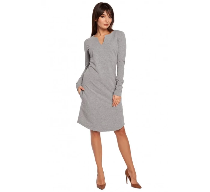 B017 Šaty s výstřihem - černé