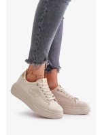 Zateplené Dámské Tenisky Big Star Béžové Zateplené Dámské Tenisky Big Star Béžové