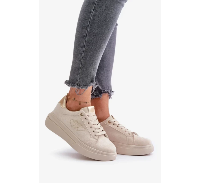 Zateplené Dámské Tenisky Big Star Béžové Zateplené Dámské Tenisky Big Star Béžové