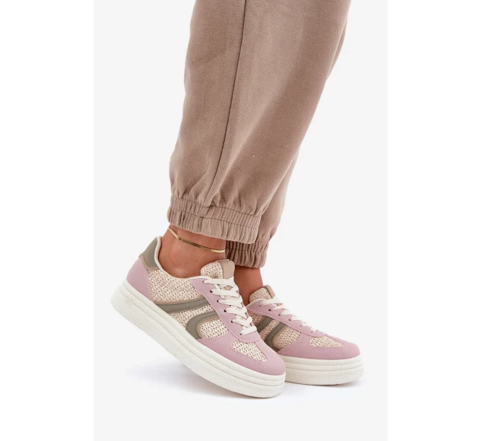 Dámské tenisky s pleteným vzorem na platformě vícebarevné Lesida