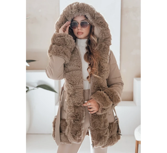 CITYGLANCE dámská zimní bunda s velbloudí kožešinou FashionStreet TY5046