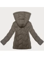 Béžová dámská vypasovaná bunda s kapucí model 20991167 - J.STYLE