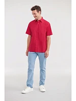 Russell Athletic 935M Popelínová košile s krátkým rukávem 11.935M classic red Russell Athletic 935M Popelínová košile s krátkým rukávem 11.935M classic red