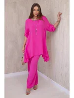Sada halenky + kalhot s přívěskem fuchsie Sada halenky + kalhot s přívěskem fuchsie