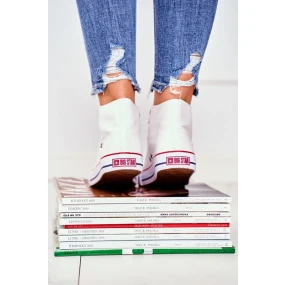 Dámské vysoké tenisky Big Star - bílé