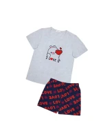 Dámské pyžamo 01/239 šedé s medvědem - Karol