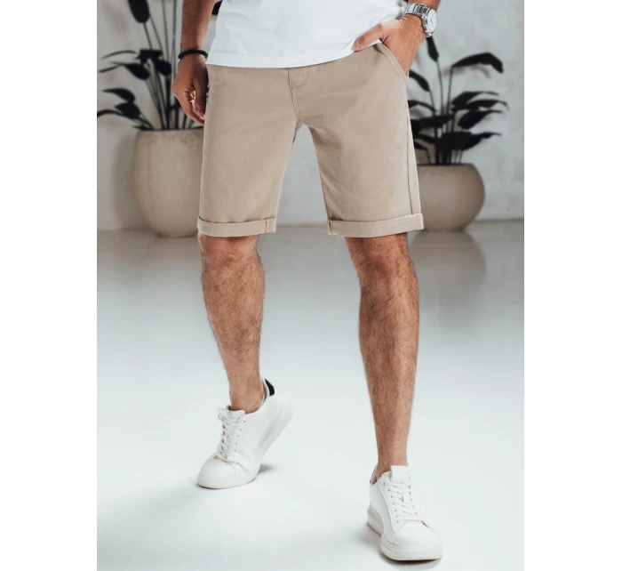 Pánské džínové šortky béžové FashionStreet SX2549