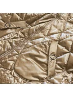 Zlatá dámská bunda s kapucí model 15234724 - 6&8 Fashion