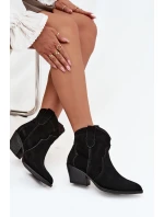 Nazouvací dámské kozačky z přírodního semiše černé model 21713735 - Boto Nazouvací dámské kozačky z přírodního semiše černé model 21713735 - Boto