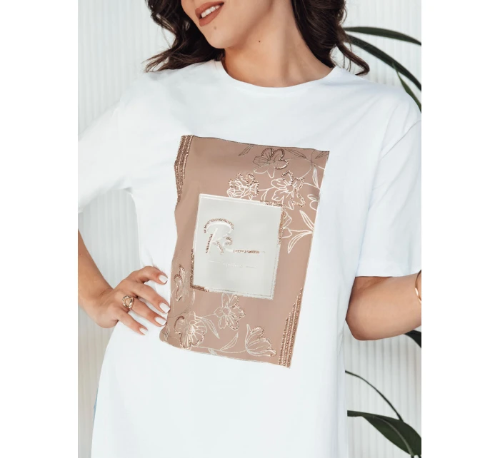 FAGOS dámské tričko bílé FashionStreet RY2592 FAGOS dámské tričko bílé FashionStreet RY2592