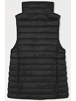 Černá dámská prošívaná vesta se stojáčkem model 20828089 - J.STYLE Černá dámská prošívaná vesta se stojáčkem model 20828089 - J.STYLE
