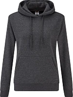 Fruit of the Loom Classic Lady-Fit Hooded Sweat Dámská mikina s kapucí 16.2038 dark heather grey