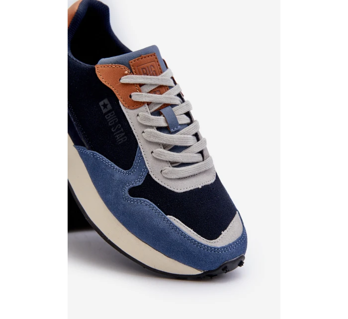 Pánské tenisky s paměťovou pěnou Memory Foam System Big Star NN174356 tmavě modré Pánské tenisky s paměťovou pěnou Memory Foam System Big Star NN174356 tmavě modré