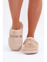 Kožené pantofle s ozdobným páskem béžové model 21681803 - Boto Kožené pantofle s ozdobným páskem béžové model 21681803 - Boto