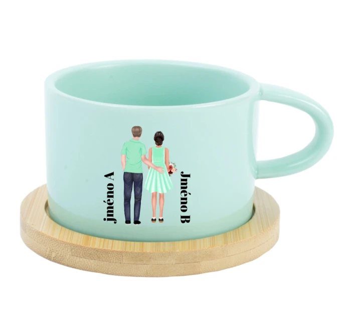 Personalizovaný keramický hrníček Makronka s párem Personalizovaný keramický hrníček Makronka s párem