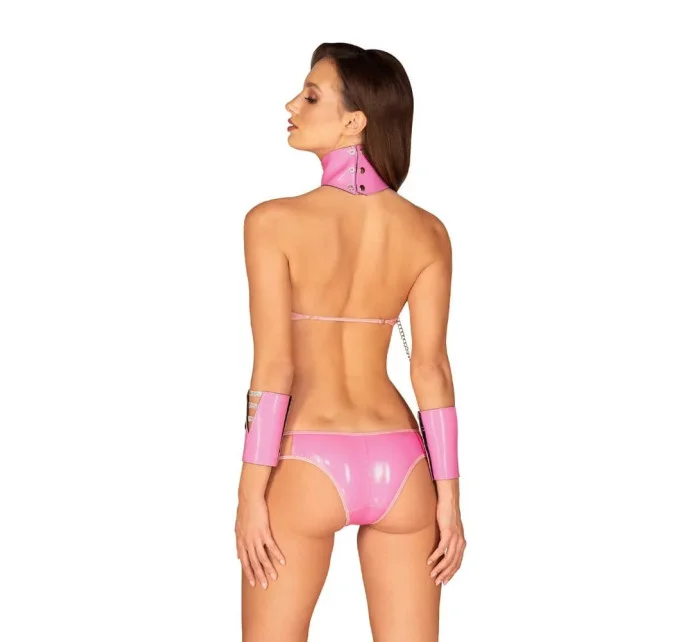 Jedinečná pouta a obojek Lollypopy cuffs & choker - Obsessive Jedinečná pouta a obojek Lollypopy cuffs & choker - Obsessive