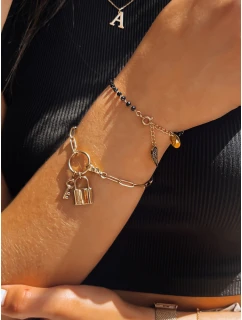 FREE TIME černý náramek FashionStreet LY0095