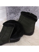 Nepromokavé sněhové boty na zip NEWS W EVE181D khaki