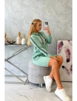 Šaty s model 21752976 potiskem tmavě mátové - K-Fashion