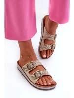 Pohodlné Dámské Žabky S Zlaté model 21664587 - Inblu Pohodlné Dámské Žabky S Zlaté model 21664587 - Inblu