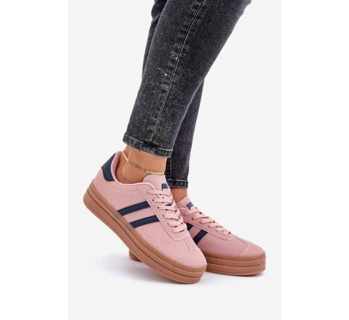 Dámské Tenisky Na Platformě Růžové model 21680443 - Boto