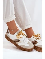 Dámské Tenisky Na Platformě S Dvojitým Šněrováním Leopardí Bílé Niteria Dámské Tenisky Na Platformě S Dvojitým Šněrováním Leopardí Bílé Niteria