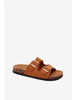 Dámské pantofle s přezkami Camel model 22275142 - Boto Dámské pantofle s přezkami Camel model 22275142 - Boto