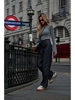 M799 Kalhoty se širokými nohavicemi - grafitové