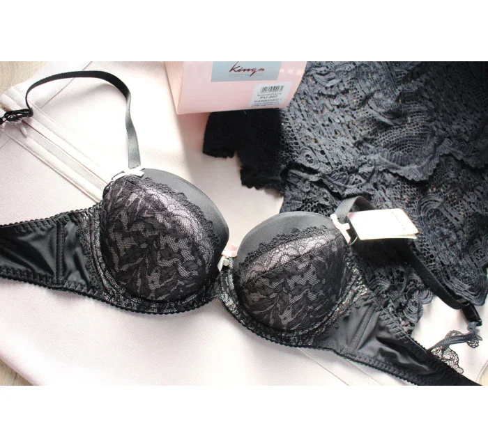 Podprsenky Paradiso I PU-307 černo-růžová - Kinga