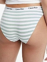 Dámské kalhotky D1618E 5XD bílá/zelená - Calvin Klein