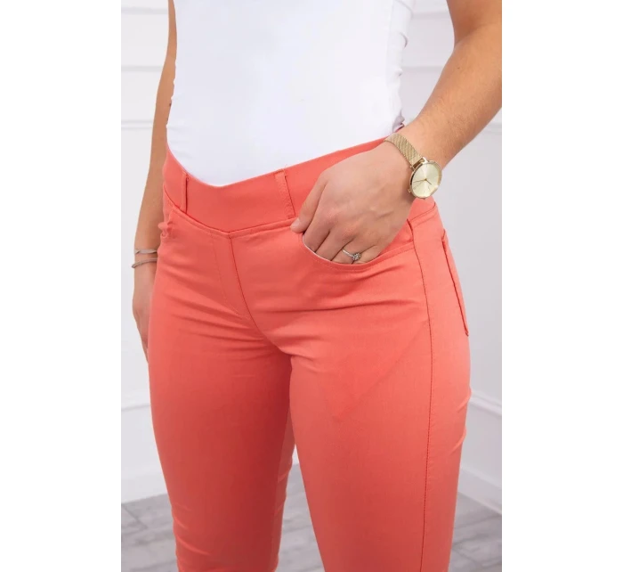 Dámské kalhoty 2628-1 meruňkové - Kesi Dámské kalhoty 2628-1 meruňkové - Kesi