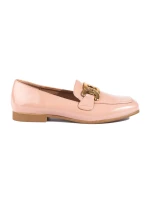 Stylové růžové polobotky dámské bez podpatku Stylové růžové polobotky dámské bez podpatku