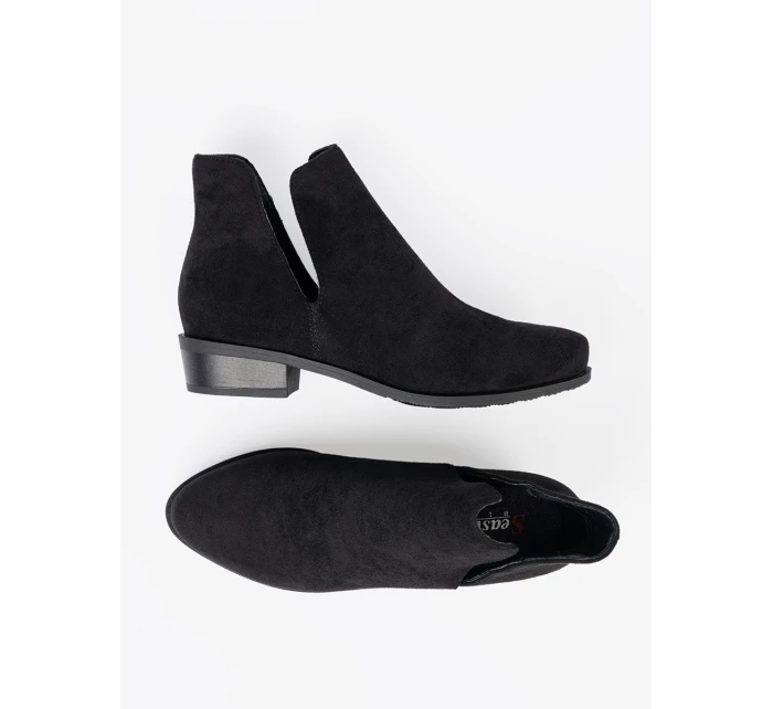 Trendy černé  kotníčkové boty dámské Obcas