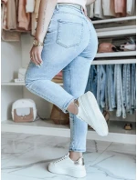 Dámské džínové kalhoty slim fit střihu s páskem blue model 21984768 - Dstreet