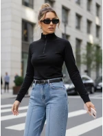 Dámská mikina se stojáčkem černá FashionStreet BY1564