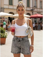 Dámské džínové šortky šedé FashionStreet SY0523