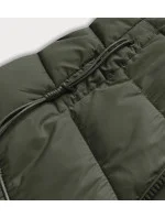 Zimní bunda v khaki barvě s kapucí (ty045-29)