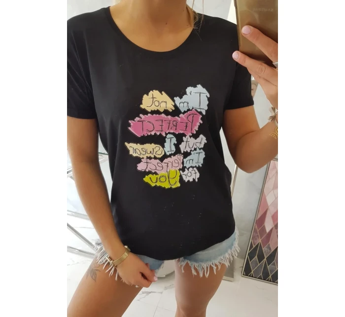 Halenka s potiskem Perfektní černá