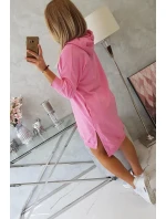 Šaty s kapucí a delšími zády světle růžové Šaty s kapucí a delšími zády světle růžové