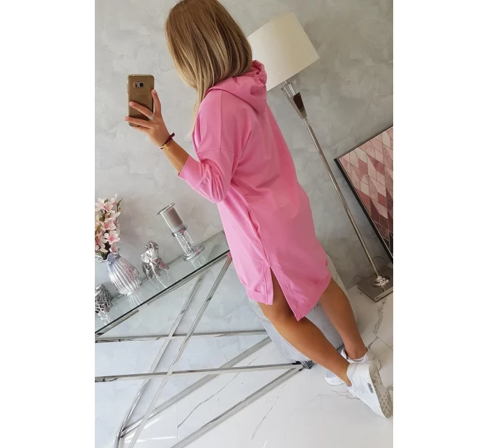 Šaty s kapucí a delšími zády světle růžové Šaty s kapucí a delšími zády světle růžové