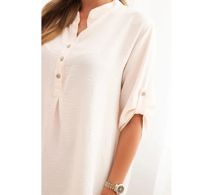 Halenka s delším zadním dílem světlé béžové Halenka s delším zadním dílem světlé béžové