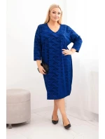 Dámské šaty z Plus Size s výstřihem do V model 21725289 - K-Fashion