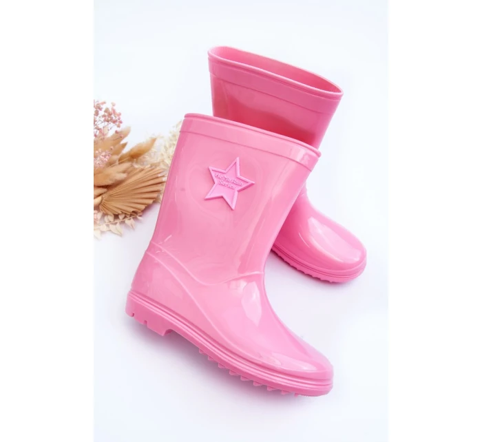 Dětské gumové holínky růžové Malvi