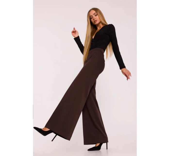 model 21296005 Široké kalhoty hnědé - Moe