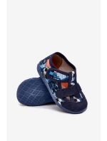 Dětské papuče na suchý zip – tmavě modré Reathiana (s motivem míčů) Dětské papuče na suchý zip – tmavě modré Reathiana (s motivem míčů)