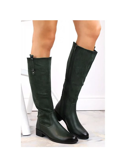 W model 22352219 zelené zateplené boty - JEZZI